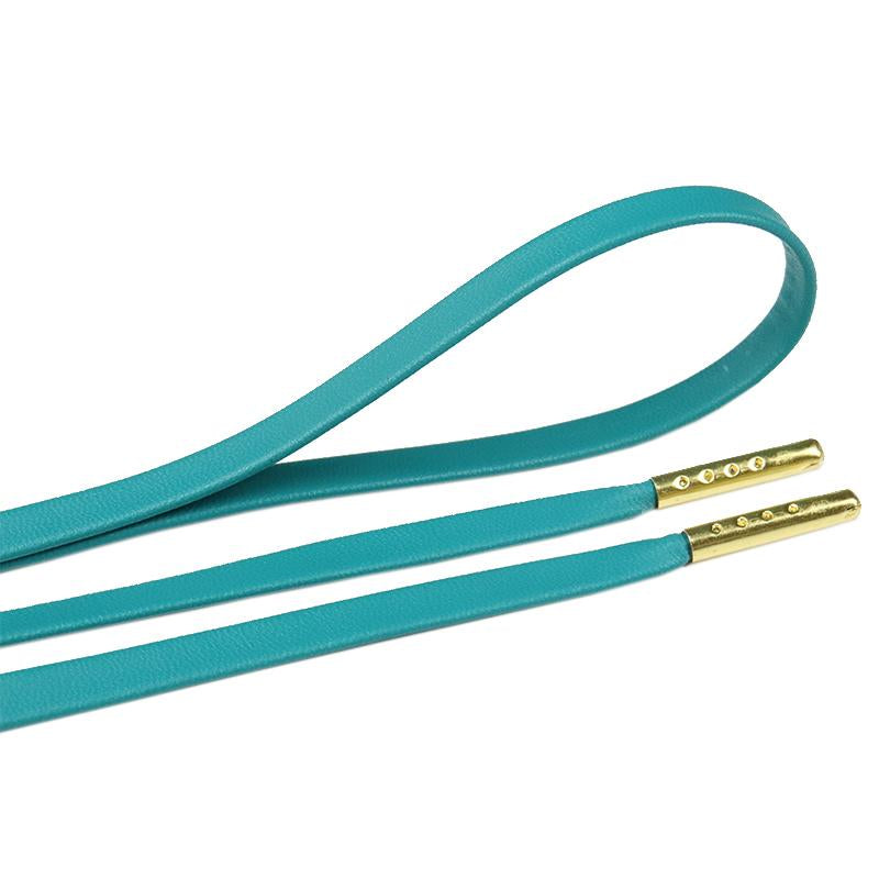 Green Blue Purple Vigorous Youth Shoe Lace 7MM Student Leather Shoelace Premium Cord With Metal