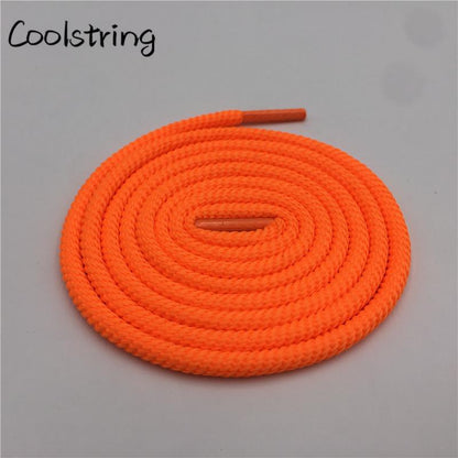 Bright Color 5mm Spiral Round Polyester Shoelaces novelty Sports Bootlaces For Mountaineering