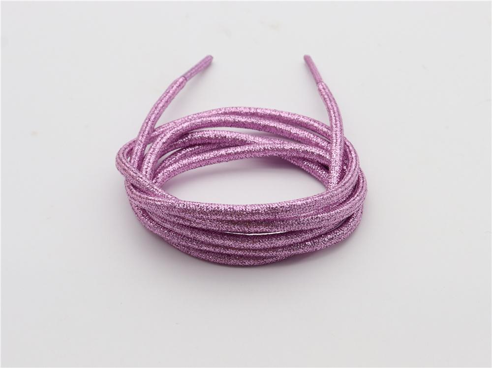 Shoe Accessory 4.5mm Shiny Metallic Shoelaces Premium Pretty Ropes Unisex Sport Basketball Cheap