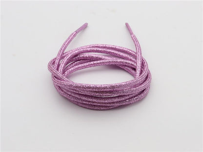 Shoe Accessory 4.5mm Shiny Metallic Shoelaces Premium Pretty Ropes Unisex Sport Basketball Cheap