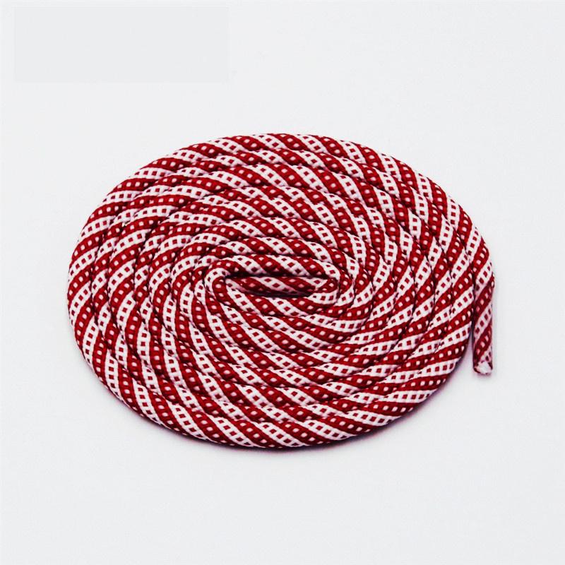 5MM Round Cords Spiral Plaid Polyester Shoelaces For Adult&Kid Men Women Sneaker 2021 Outdoor Sports