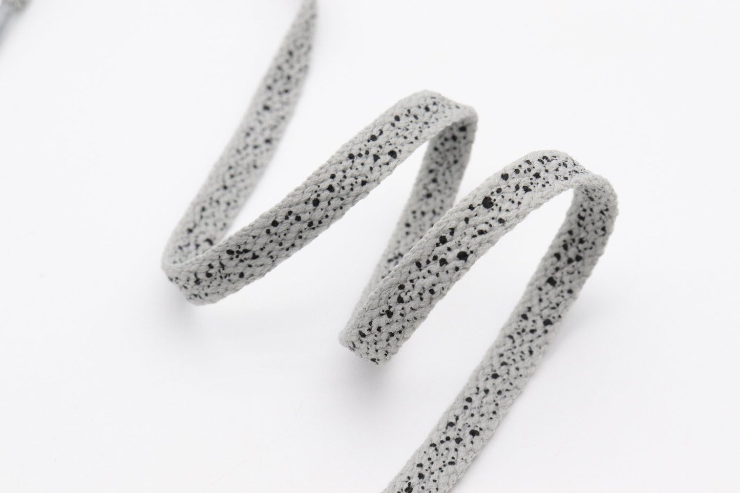 8MM Spray Point High Quality Shoelaces Easy Boots Canvas Ropes Adult&Kid Sneaker 2021 Unisex Black