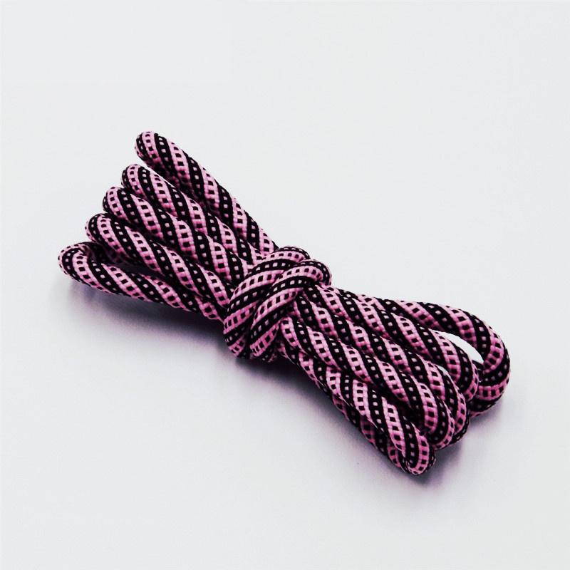 5MM Round Cords Spiral Plaid Polyester Shoelaces For Adult&Kid Men Women Sneaker 2021 Outdoor Sports