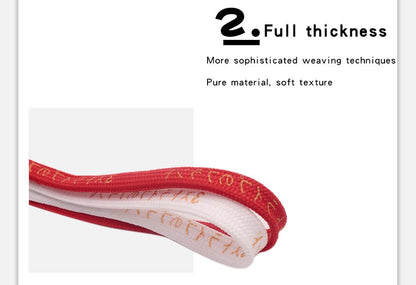 Double Polyester Shoelaces With Golden Japan Katakana Letter Silk Screen Printing Laces Men Women