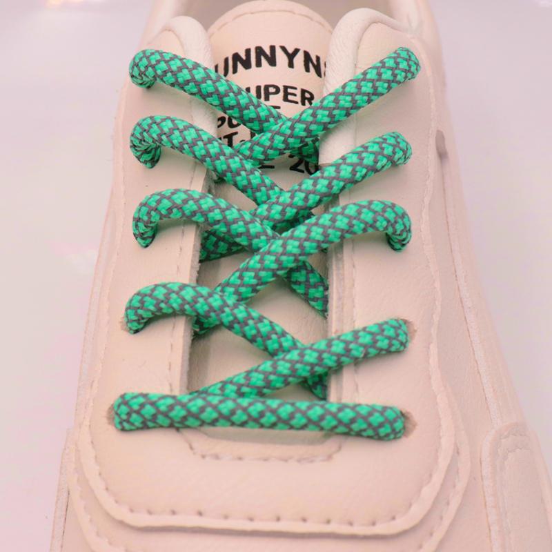 4.5MM Emerald Green Reflective Laces Advanced Eco-Friendly Luminous Ropes Funny Use For Jungle