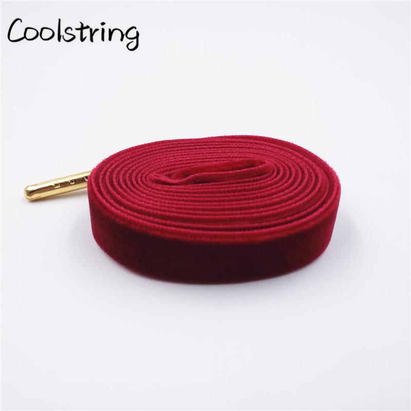 60-180cm Length 1.27 Cm Width Velvet Surface Shoelaces Women Men Black White Colorful Sports Casual