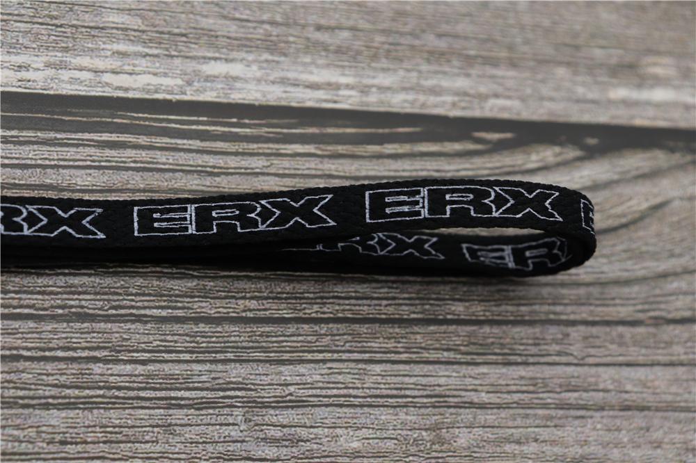 7MM Black-White Blue-Sapphire "ERX" Letter Printing Shoelaces Women Sneaker 2021 Canvas Ropes Flat