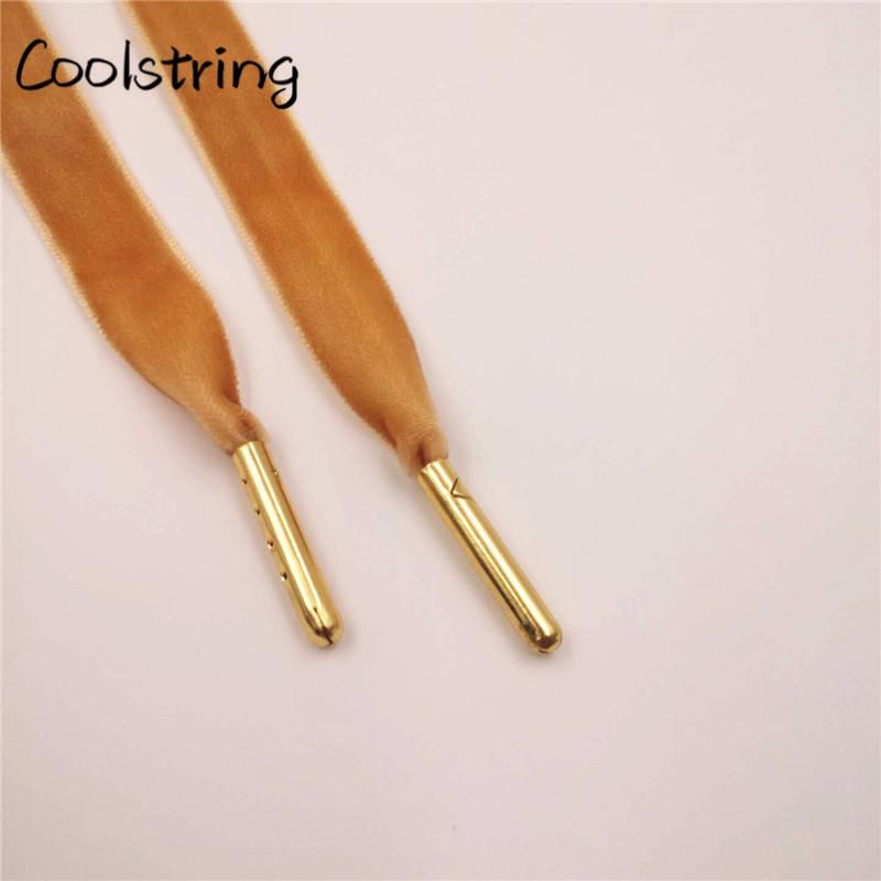 60-180cm Length 1.27 Cm Width Velvet Surface Shoelaces Women Men Black White Colorful Sports Casual