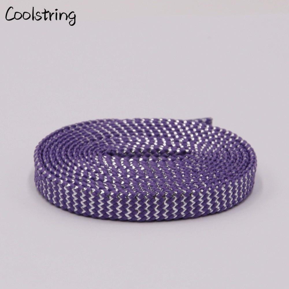 Cool 0.7cm Two Colors Mixed Shiny Gold And Silver Thread Sport Sneakers Flat Shoelaces Bootlaces