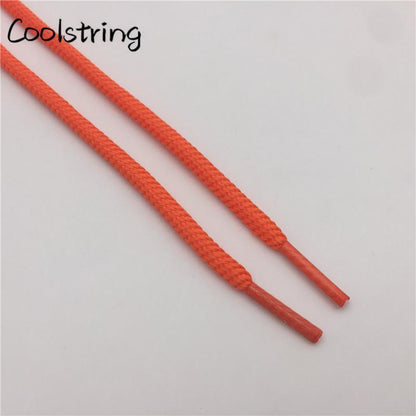 Bright Color 5mm Spiral Round Polyester Shoelaces novelty Sports Bootlaces For Mountaineering