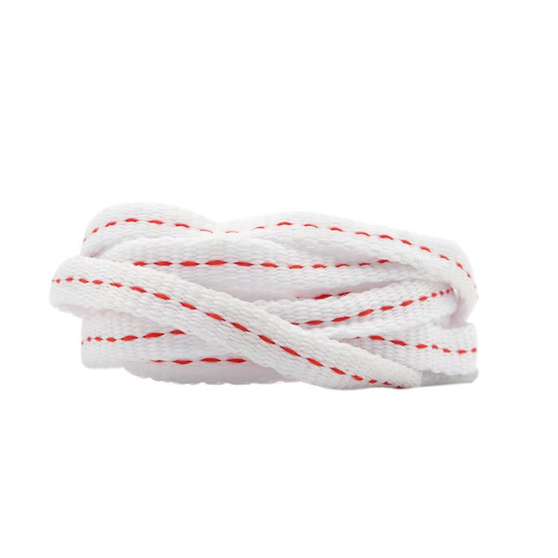 8MM Shoe Accessories Flat Laces Red Line Segment White Shoelaces Simplicity Fashion Hat Lacets