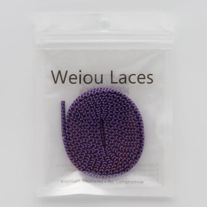 Weiou 7MM Double-Color Polyester Laces Flat Shape Men Women Sneaker 2020 Easy Strings Unisex For