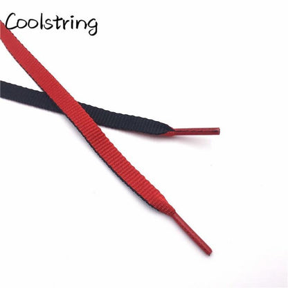 Jumpman Flat 8mm Combo Two Color Connect Reversible Shoelaces Bicolor Polyester Shoe Strings Laces