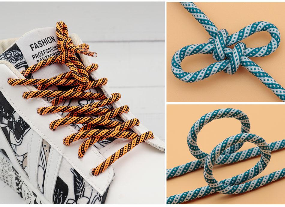 Shoelaces Clothing 4.5MM Orange Blue Ropes End With Plastic Tips Durable Polyester Laces For Bulk