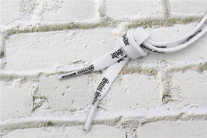 7MM Saint Side White Black Letter Flat Type Waist Laces Men Women Sneaker Ropes Boots Canvas Casual