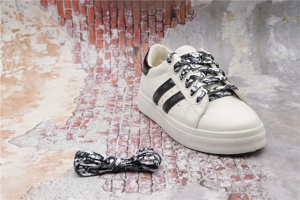 8MM Flat Type Shoe Accessories Wide Canvas Ropes Top Waist Laces Sneakers Women Men Black White Easy