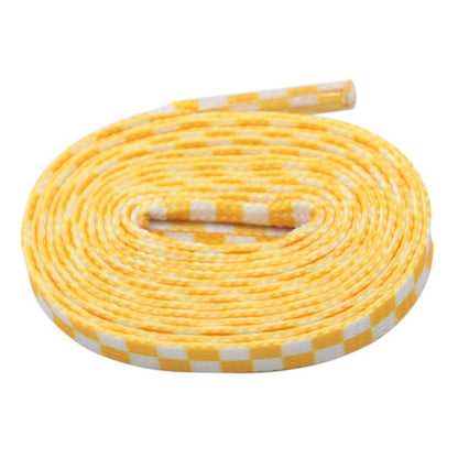 8MM Checkered Pattern Top Quality Heat Transfer Printing Lacet Decoration Of Finny Sneakers Women