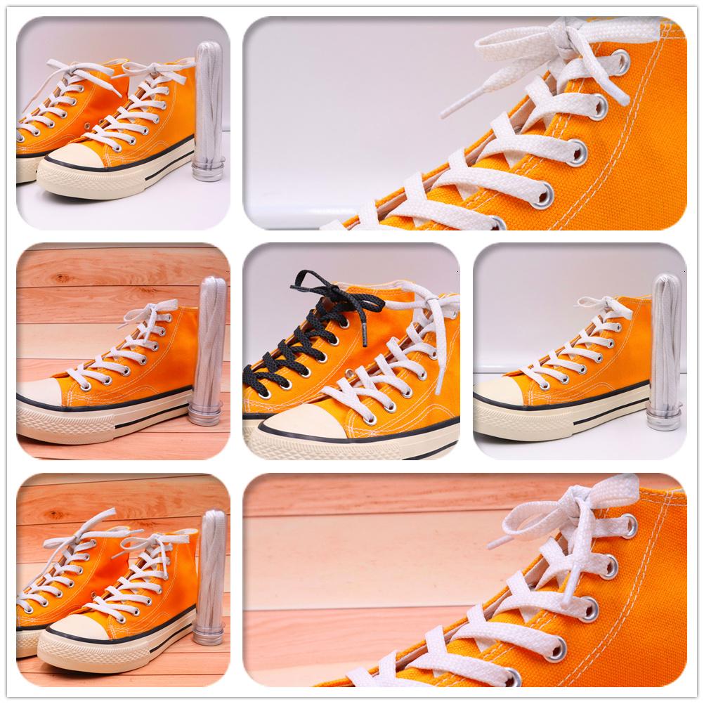 7MM Shoe Accessories Flat Type Black White Reflective Laces Top Shoelaces Glow In The Dark Easy