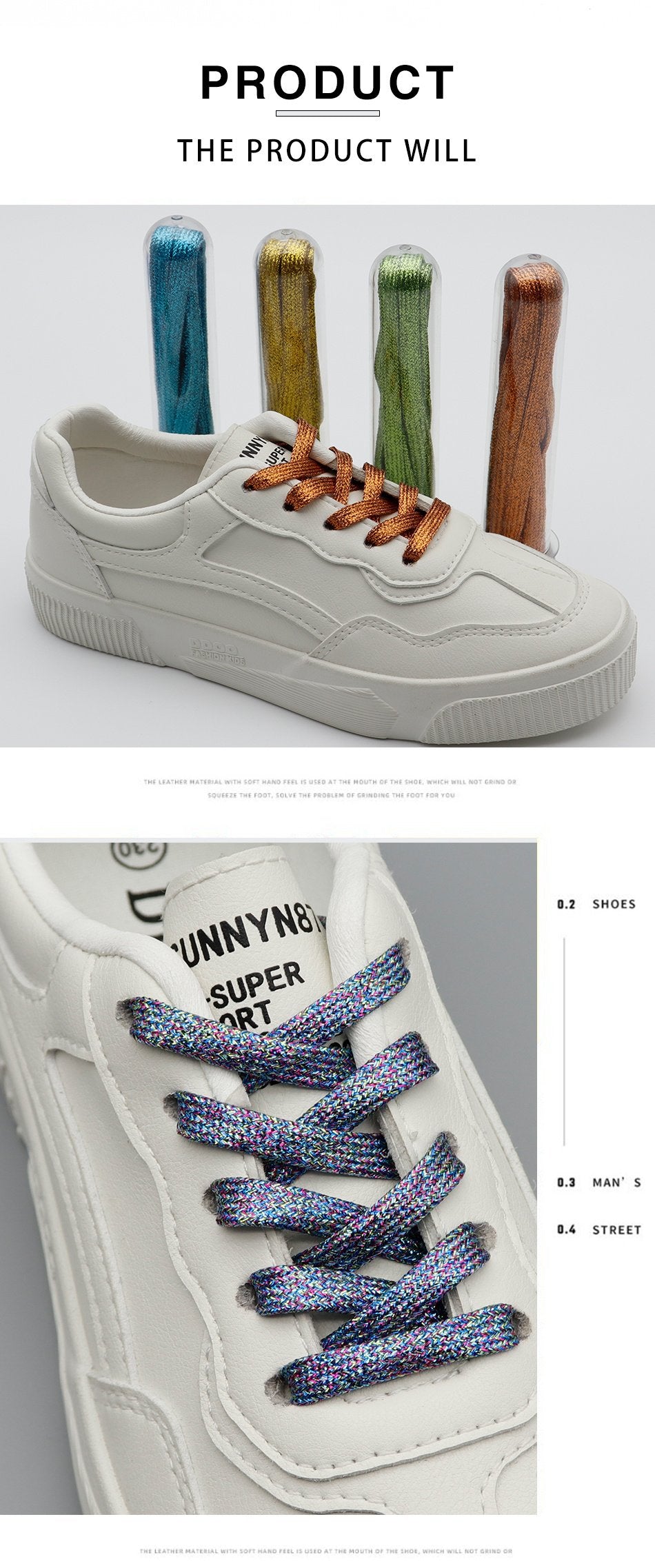 7MM Metallic Yarn Flat Laces Durable Material Making Pretty&Gorgeous Lady Boot Easy Lacets