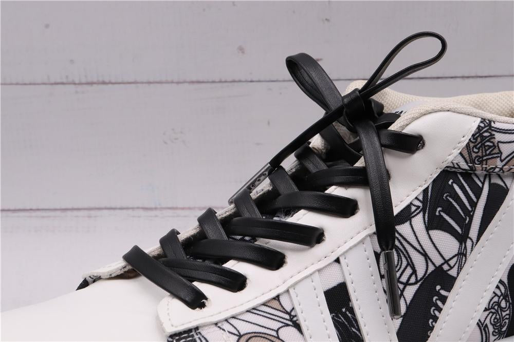7MM Shoe Accessories Exquisite Quality PU Leather Shoelaces For Custom Cords Bulk Lace Order Drop