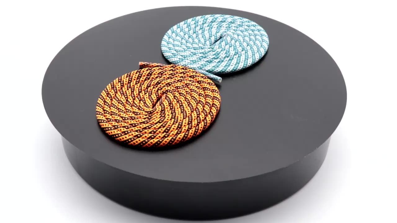 Shoelaces Clothing 4.5MM Orange Blue Ropes End With Plastic Tips Durable Polyester Laces For Bulk