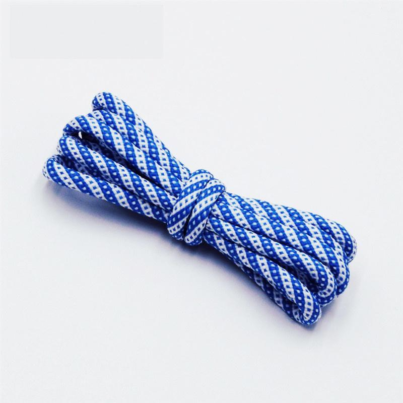 5MM Round Cords Spiral Plaid Polyester Shoelaces For Adult&Kid Men Women Sneaker 2021 Outdoor Sports