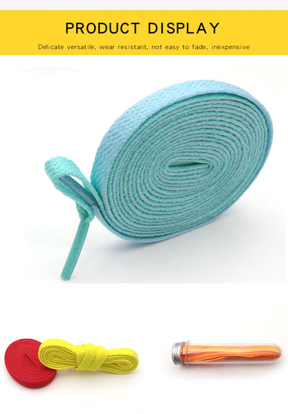 8MM Classic Mesh Laces Latest High Quality Material Flat Polyester Shoe Lacets Plain Solid Coloured