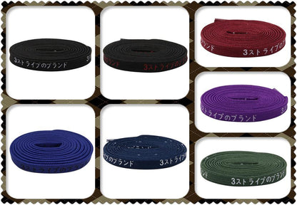 Solemn Deep Color Series Shoelace Japanese Katakana Personalised Silk Screen Letter Printing Cord