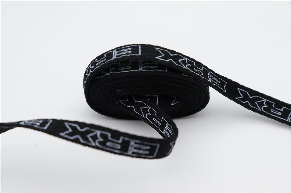 7MM Black-White Blue-Sapphire "ERX" Letter Printing Shoelaces Women Sneaker 2021 Canvas Ropes Flat