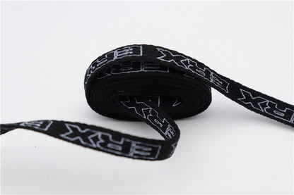 7MM Black-White Blue-Sapphire "ERX" Letter Printing Shoelaces Women Sneaker 2021 Canvas Ropes Flat