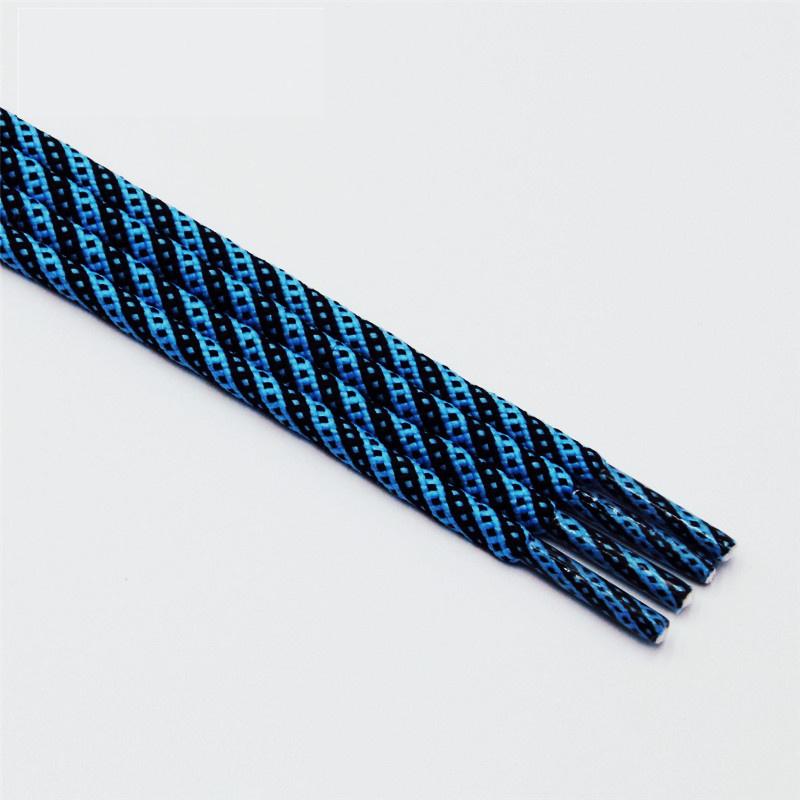 5MM Round Cords Spiral Plaid Polyester Shoelaces For Adult&Kid Men Women Sneaker 2021 Outdoor Sports