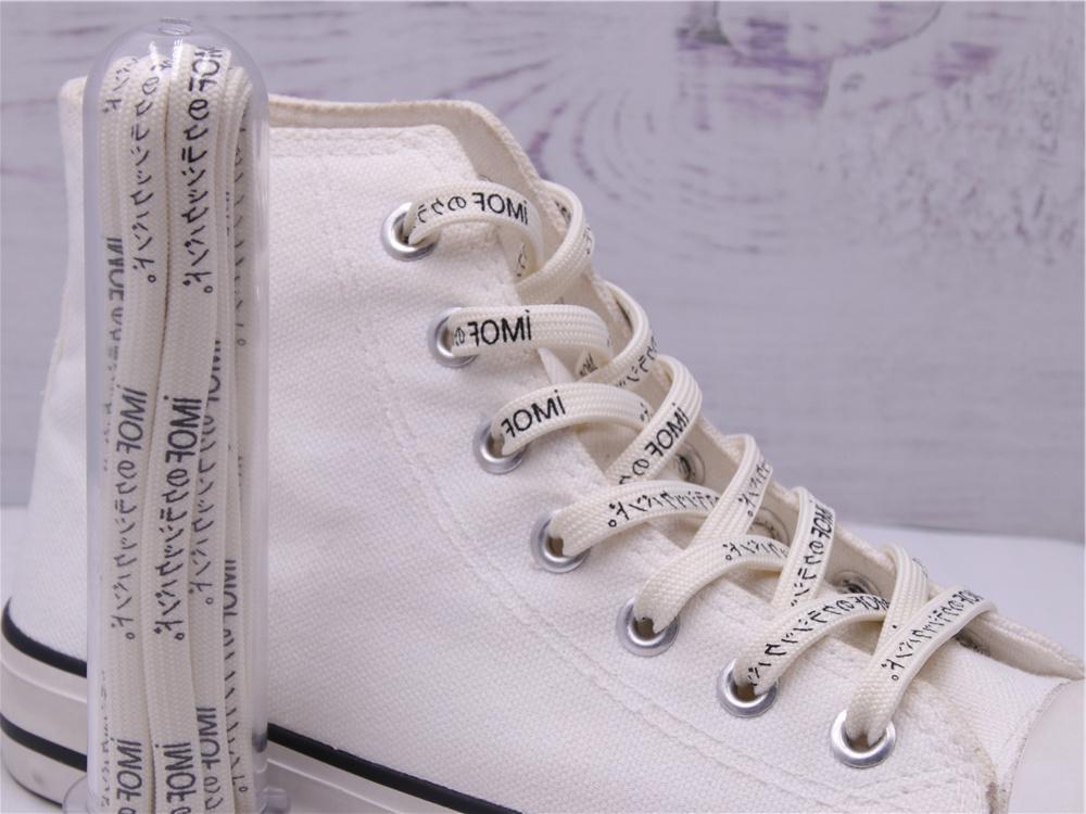 7MM Silk Screen Printing Top Shoe Accessories Japanese Letter Canvas Shoelaces Easy Ropes Colorful