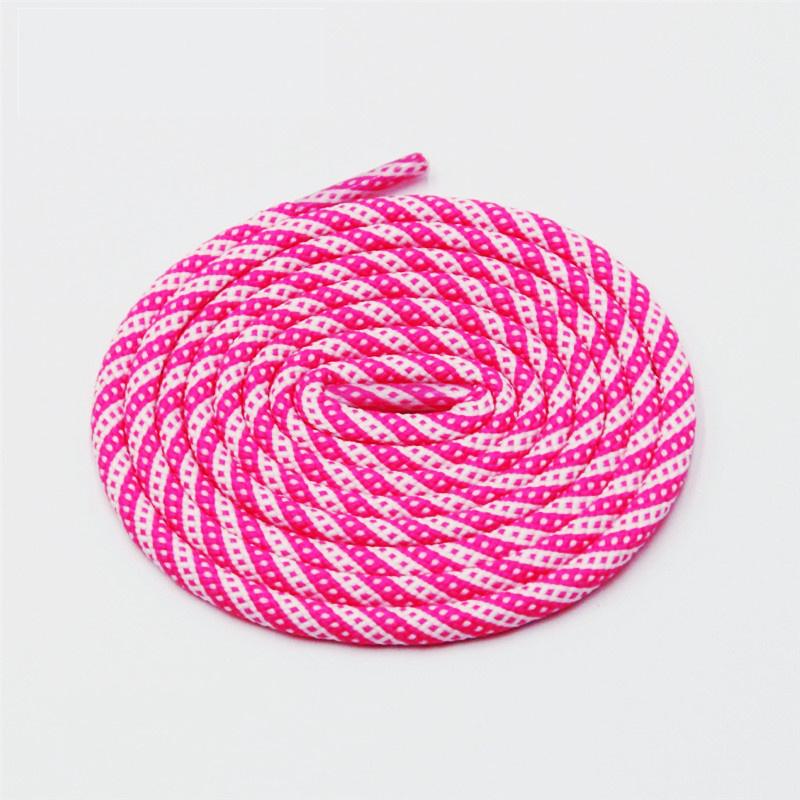 5MM Round Cords Spiral Plaid Polyester Shoelaces For Adult&Kid Men Women Sneaker 2021 Outdoor Sports