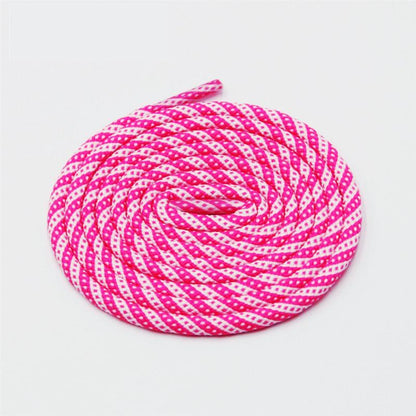 5MM Round Cords Spiral Plaid Polyester Shoelaces For Adult&Kid Men Women Sneaker 2021 Outdoor Sports