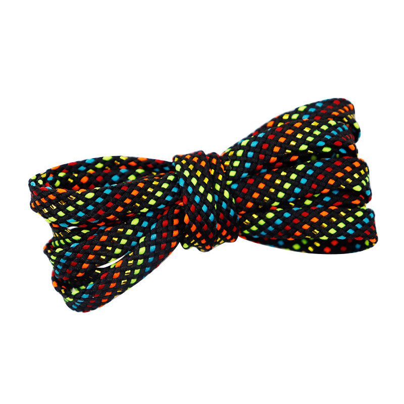 Weiou Official Fancy Glitter Shiny Flat Four-Color Single Twill Insert Gold And Silver Wire Shoelaces For Sneaker Shoes