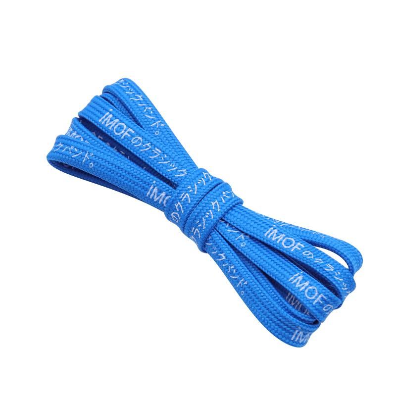 7MM Silk Screen Printing Top Shoe Accessories Japanese Letter Canvas Shoelaces Easy Ropes Colorful