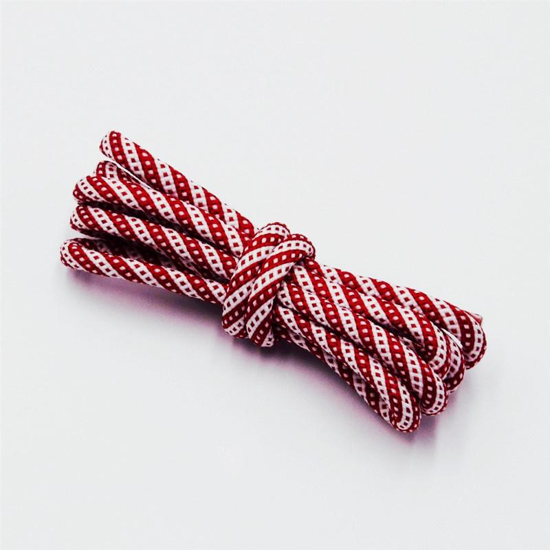 5MM Round Cords Spiral Plaid Polyester Shoelaces For Adult&Kid Men Women Sneaker 2021 Outdoor Sports