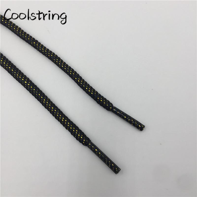 Round Spiral Pattern Shoelaces Glitter Sparkle Shoestrings Unique Flashing Dress Shoe Laces Metallic