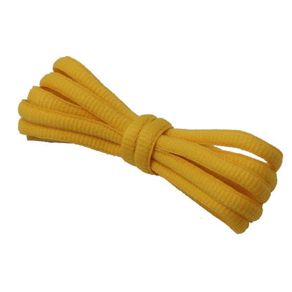 Authentic 6MM Oval Ropes Yellow Green Vivid Shoelaces Clothing Polyester Pure Cotton Flexible Laces