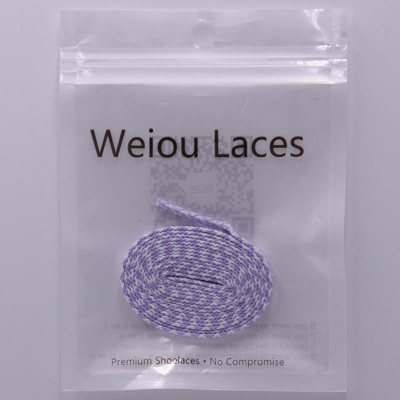 Weiou Official Laces Store Flat Shape 7MM Double-Color Combination Polyester Safety Shoelaces For