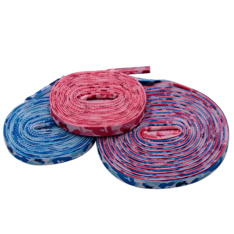 couple Lovers Laces 7MM Flat Shoe Accessories Innovative Pink Camouflage Military Hiking Shoelaces