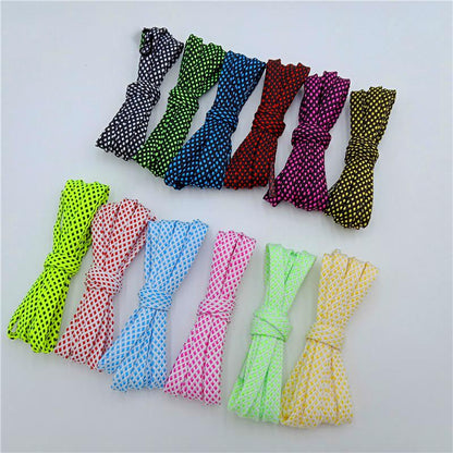 Classic Style 7MM Shoe Accessories Bright Flat Shoelaces Innovative Luxury Lacet For Casual Canvas