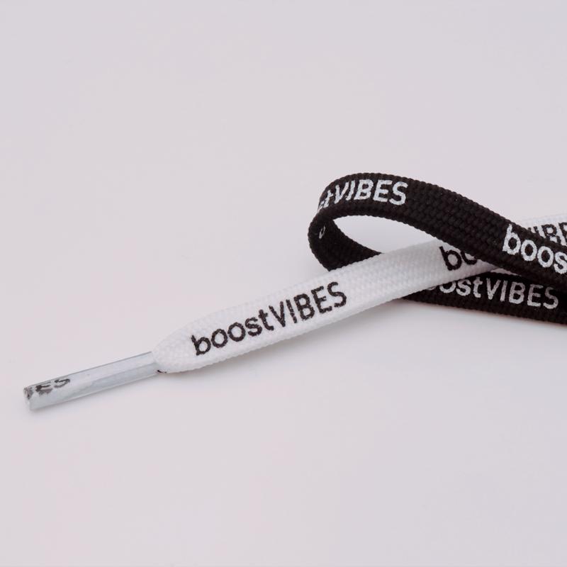7MM boostVIBES Silk Screen Letter Printing 2021 Trendy Casual Shoelace Luxury Material Consist