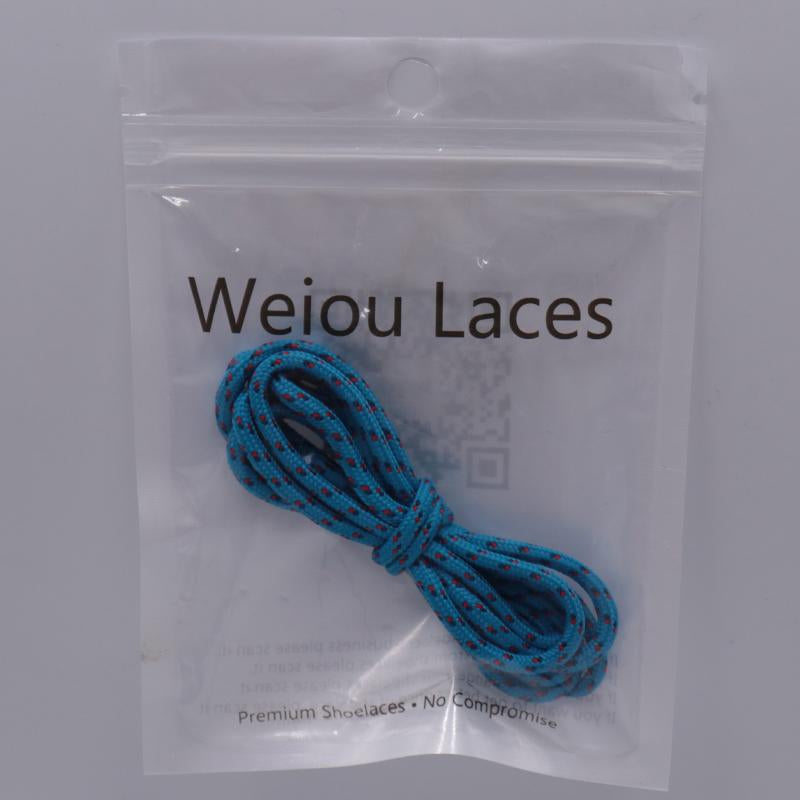 Weiou 3MM Blue Red Thiny Polyester Laces Top Quality Cheap Normal Ropes With Plastic Shoelace End