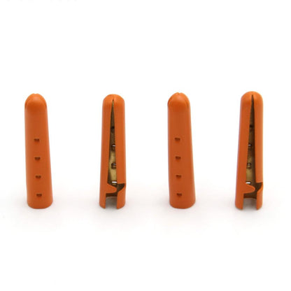 4 Latchet Fluorescent Yellow Orange Painting Metal Tips For Shoelace Drawstring Clothing Hoodie DIY
