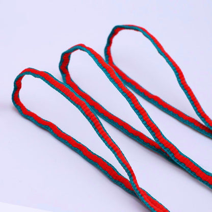 6mm Oval Plastic Tips Two-tone Shoestrings Green Red Polyester Shoelace Semi circular Sports Laces