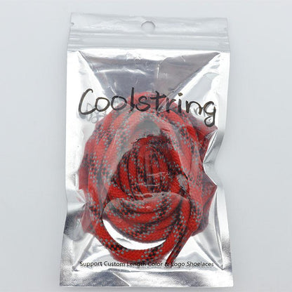 6mm Fat Tri-color Six-twill Round Shoelace Drawstring Waist Sweater Hat Rope Bootlaces Camping