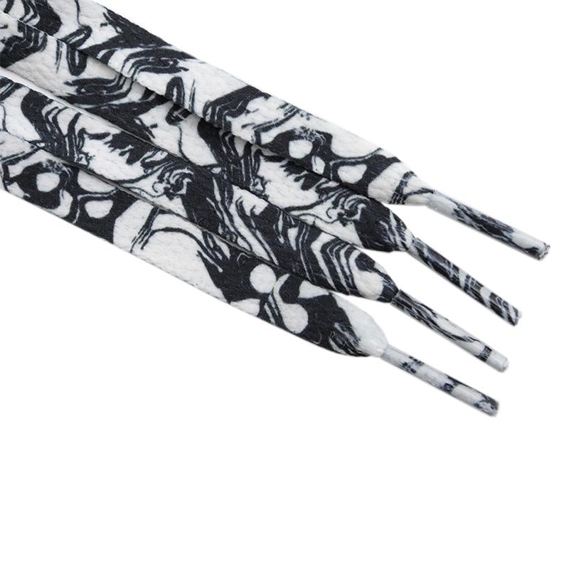 8MM Flat Type Shoe Accessories Wide Canvas Ropes Top Waist Laces Sneakers Women Men Black White Easy