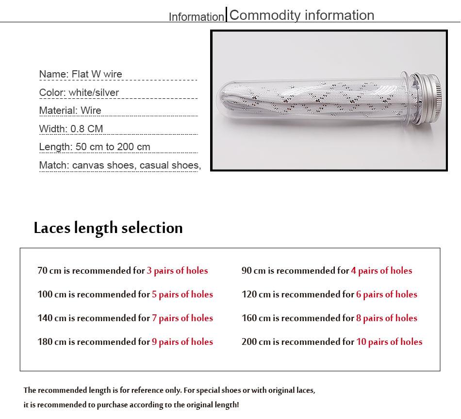 8MM Top Shoelaces Clothing White-Sliver Metallic Wire Laces Charmed Women Sneaker Canvas Boot