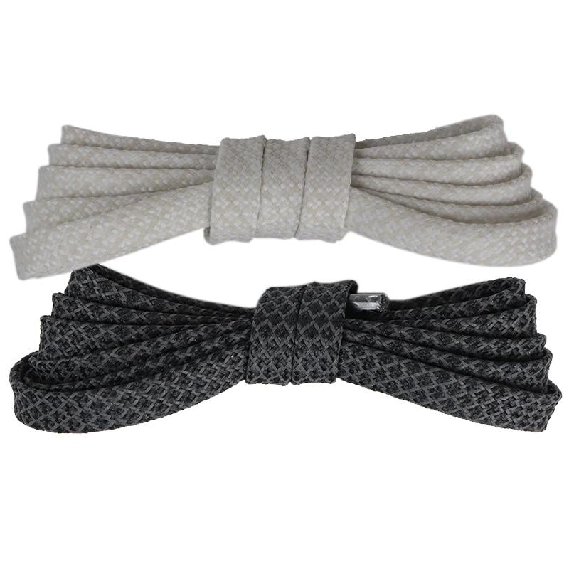 7MM Shoe Accessories Flat Type Black White Reflective Laces Top Shoelaces Glow In The Dark Easy